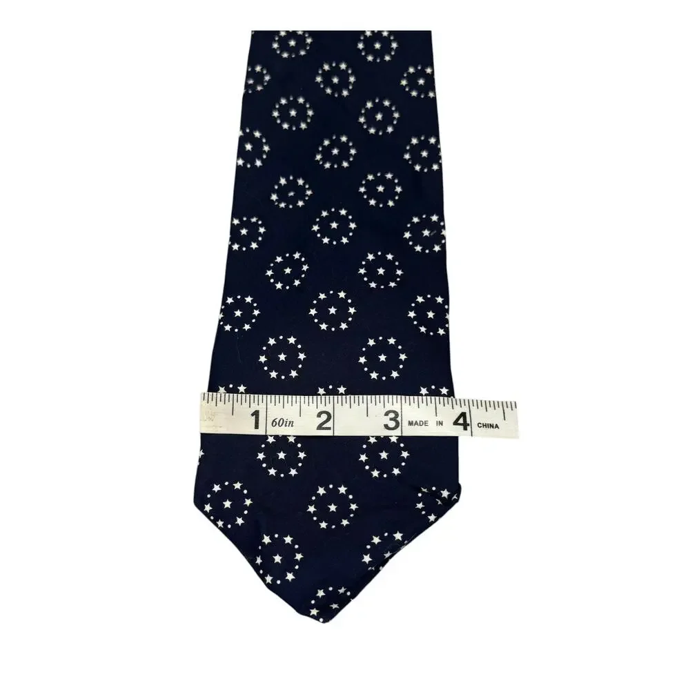 American Eagle Outfitters Mens Navy Patriotic Star Necktie - Picture 5 of 6